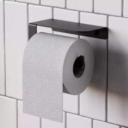 Czarny uchwyt na papier toaletowy DIARA