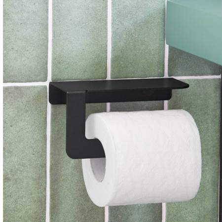 Czarny uchwyt na papier toaletowy DIARA